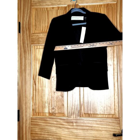 Saks Fifth Avenue Charles Nolan womens size 10 wool blazer black Corpcore - Picture 3 of 5